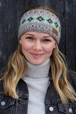Load image into Gallery viewer, luscious scarves wool head band Pachamama Loch Fyne (Merino) Headband Green
