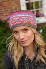 Load image into Gallery viewer, luscious scarves wool head band Pachamama Pink Iona Headband , Handknitted , Fairtrade
