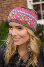 Load image into Gallery viewer, luscious scarves wool head band Pachamama Pink Iona Headband , Handknitted , Fairtrade
