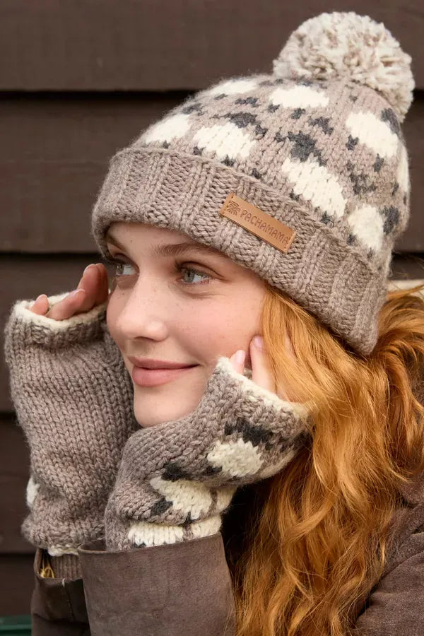 luscious scarves wool head band Pachamama Sheep (Merino) Handwarmers Mushroom