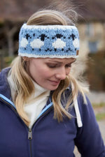 Load image into Gallery viewer, luscious scarves wool head band Pachamama Sheep (Merino) Headband Blue
