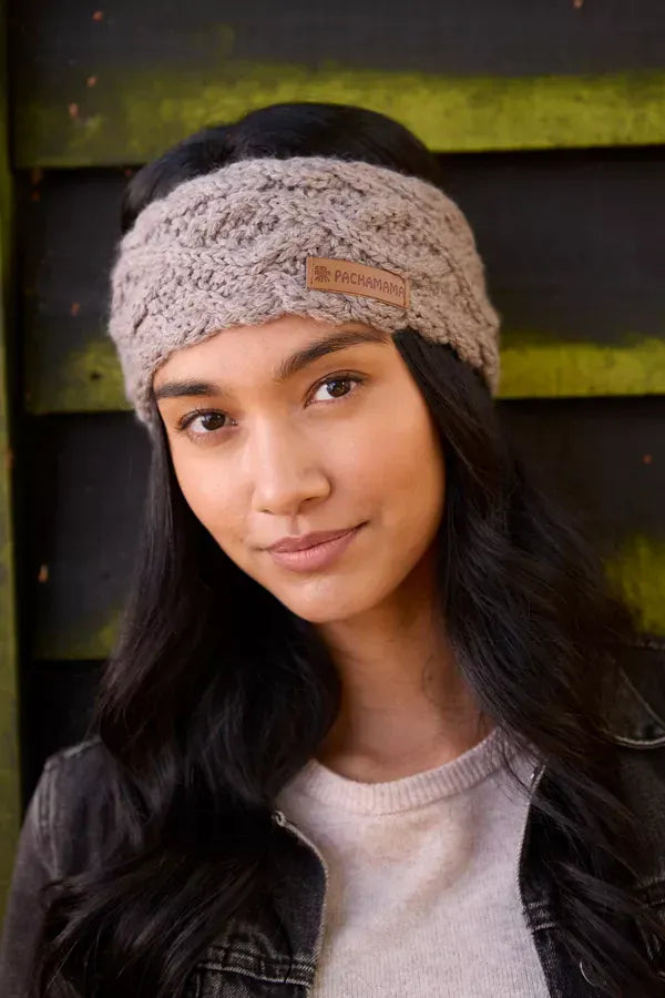 luscious scarves wool head band Pachamama Sheep (Merino) Headband Mushroom