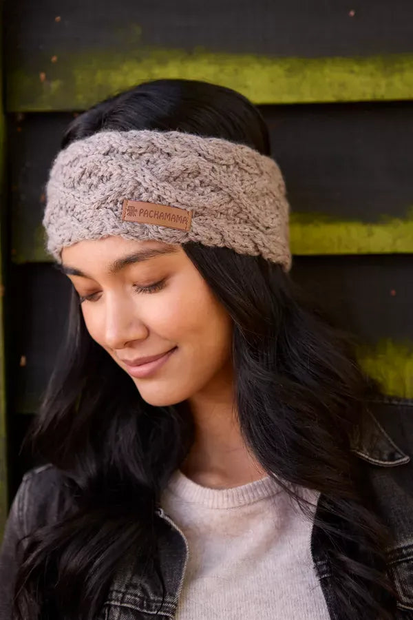 luscious scarves wool head band Pachamama Sheep (Merino) Headband Mushroom