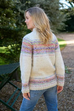 Load image into Gallery viewer, luscious scarves wool jumpers Pachamama Arundel Sweater Oatmeal Hand Knitted , Fair Trade.
