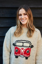 Load image into Gallery viewer, luscious scarves wool jumpers Pachamama Happy Camper Sweater
