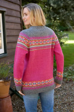 Load image into Gallery viewer, luscious scarves wool jumpers Pachamama Iona Sweater Pink, Hand Made, Fairtrade
