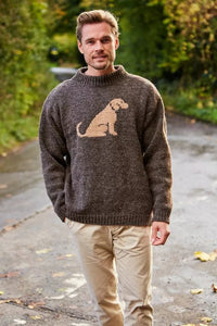 luscious scarves wool jumpers Pachamama Labrador Dog Unisex Sweater Jumper, Handmade, Fairtrade