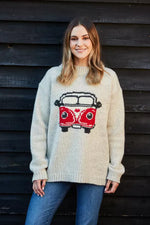 Load image into Gallery viewer, luscious scarves wool jumpers S Pachamama Happy Camper Sweater
