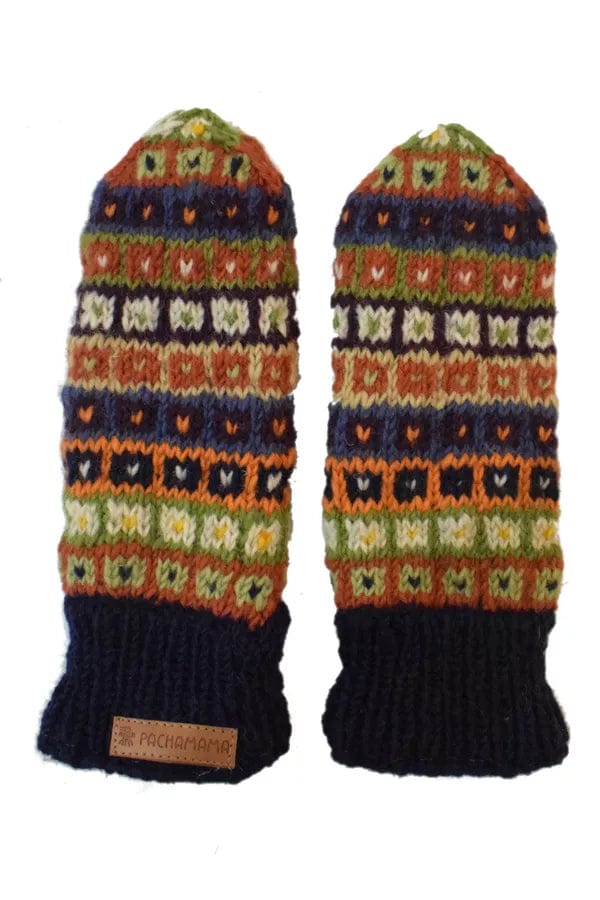 luscious scarves wool mitts Pachamama Colorado Lined Mitts, Handmade, Fairtrade.