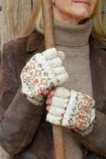 Load image into Gallery viewer, luscious scarves wool mitts Pachamama Walking The Dog Glove/Mitts, Handmade, Fairtrade
