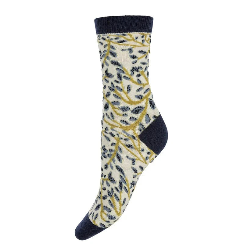 luscious scarves wool socks Gemjar Formally Joya, Women's Branches and leaves wool blend socks