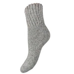 Load image into Gallery viewer, luscious scarves wool socks Gemjar Formally Joya, Women&#39;s Light Grey thick wool blend socks with ribbed cuff
