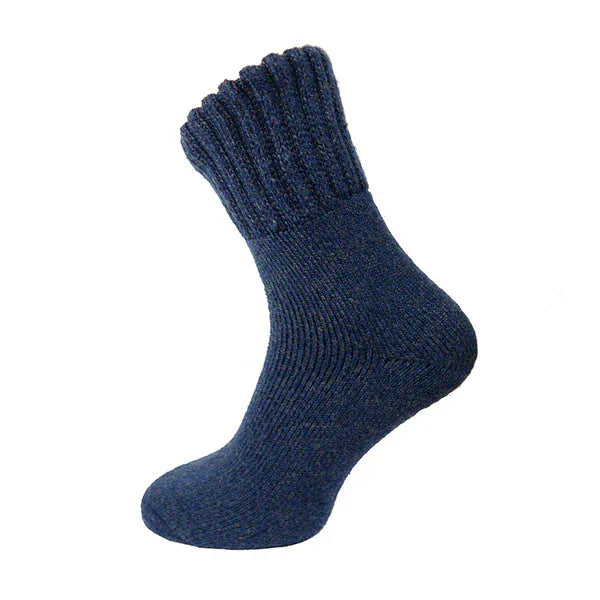 luscious scarves wool socks Gemjar formally known as Joya, Blue Thick Wool Blend Mens Socks with a Ribbed Cuff MWS204