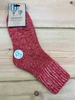 Load image into Gallery viewer, luscious scarves wool socks Gemjar Formerly Joya Ladies Rust marl thick wool blend socks with ribbed cuff
