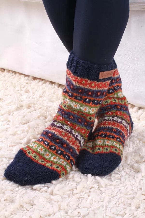 luscious scarves wool socks Pachamama Colorado Sofa Socks , Handmade, Fairtrade.