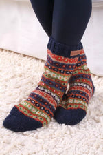 Load image into Gallery viewer, luscious scarves wool socks Pachamama Colorado Sofa Socks , Handmade, Fairtrade.
