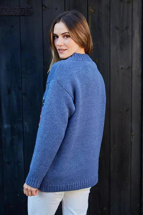 luscious scarves wool sweater Pachamama Happy Camper Sweater