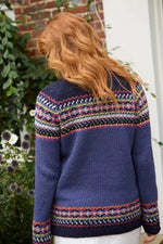 Load image into Gallery viewer, luscious scarves wool sweater Pachamama Iona Sweater Denim, Hand Knitted, Fair Trade
