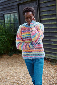 luscious scarves wool sweater Pachamama San Francisco San Francisco Pastel Rainbow Sweater , Handmade , Fairtrade