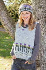 Load image into Gallery viewer, luscious scarves wool tank top L Pachamama Thistle Tank Top , Hand Knitted, Fairtrade
