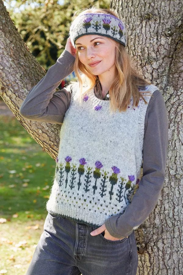 luscious scarves wool tank top M Pachamama Thistle Tank Top , Hand Knitted, Fairtrade