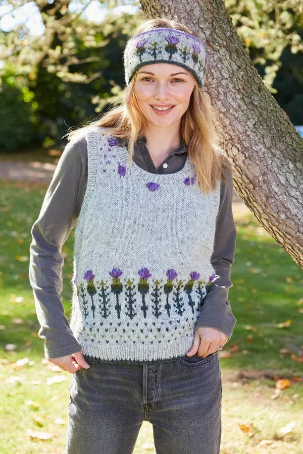 luscious scarves wool tank top S Pachamama Thistle Tank Top , Hand Knitted, Fairtrade