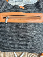 Load image into Gallery viewer, luscious scarves Woven Shoulder Bag with Tassel and Bead .
