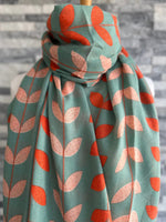 Load image into Gallery viewer, lusciousscarves Apparel &amp; Accessories Dusky Green Leaves Scarf
