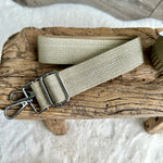 Load image into Gallery viewer, lusciousscarves Apparel &amp; Accessories Gold plain Slim Interchangeable Canvas Hand bag Straps with Silver Hardware
