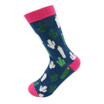 Load image into Gallery viewer, lusciousscarves Apparel &amp; Accessories Ladies Cactus Design Bamboo Socks, Miss Sparrow Navy
