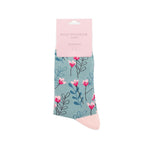Load image into Gallery viewer, lusciousscarves Apparel &amp; Accessories Ladies Wild Flowers Bamboo Socks, Miss Sparrow Duck Egg
