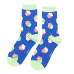 Load image into Gallery viewer, lusciousscarves Apparel &amp; Accessories Miss Sparrow Cup Cakes Bamboo Socks, Miss Sparrow Blue.
