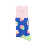 Load image into Gallery viewer, lusciousscarves Apparel &amp; Accessories Miss Sparrow Cup Cakes Bamboo Socks, Miss Sparrow Blue.
