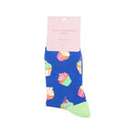 Load image into Gallery viewer, lusciousscarves Apparel &amp; Accessories Miss Sparrow Cup Cakes Bamboo Socks, Miss Sparrow Blue.

