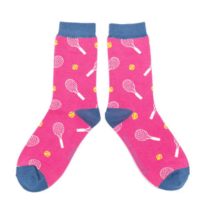 lusciousscarves Apparel & Accessories Miss Sparrow Tennis Bamboo Socks, Ladies Pink