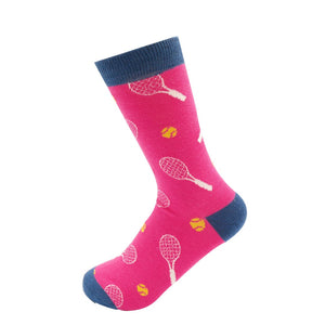lusciousscarves Apparel & Accessories Miss Sparrow Tennis Bamboo Socks, Ladies Pink