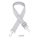 Load image into Gallery viewer, lusciousscarves Apparel &amp; Accessories Slim Interchangeable Canvas Hand bag Straps with Silver Hardware
