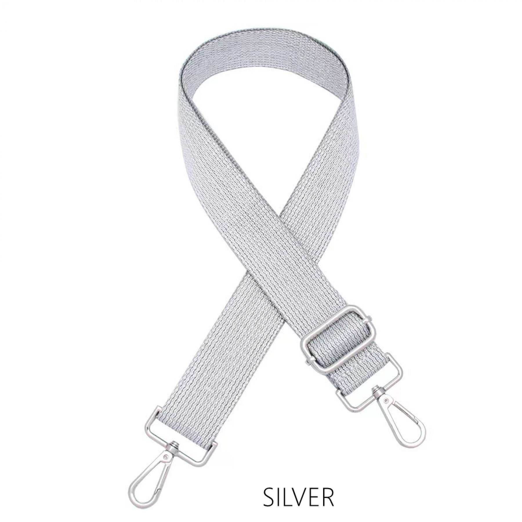 lusciousscarves Apparel & Accessories Slim Interchangeable Handbag Straps with Silver Hardware