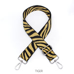 Load image into Gallery viewer, lusciousscarves Apparel &amp; Accessories Tiger Slim Interchangeable Handbag Straps with Silver Hardware
