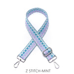 Load image into Gallery viewer, lusciousscarves Apparel &amp; Accessories Z Stich-Mint Slim Interchangeable Handbag Straps with Silver Hardware
