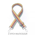 Load image into Gallery viewer, lusciousscarves Apparel &amp; Accessories Z Stitch-Multi Colour Slim Interchangeable Handbag Straps with Silver Hardware
