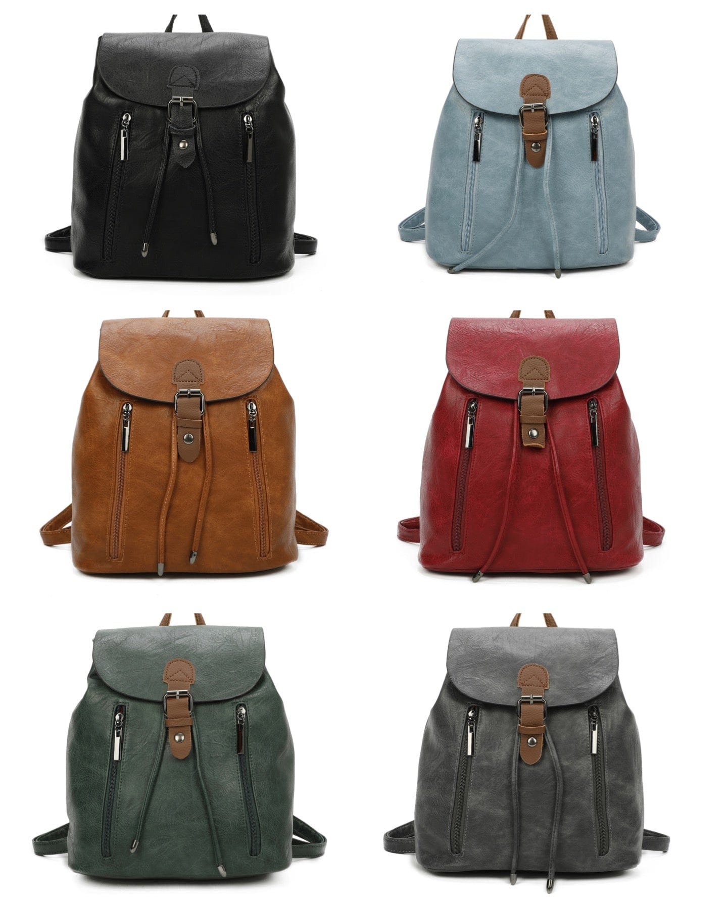 lusciousscarves Backpacks Faux  Leather Backpack , Rucksack with Leather