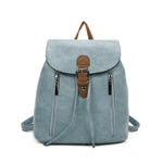Load image into Gallery viewer, lusciousscarves Backpacks Mid Blue Faux  Leather Backpack , Rucksack with Leather
