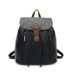 Load image into Gallery viewer, lusciousscarves Backpacks Navy Faux  Leather Backpack , Rucksack with Leather
