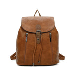 Load image into Gallery viewer, lusciousscarves Backpacks Tan Faux  Leather Backpack , Rucksack with Leather
