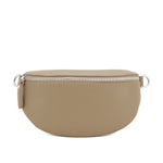 Load image into Gallery viewer, lusciousscarves Beige Italian leather Bum Bag / Chest Bag / Sling Bag
