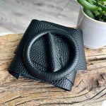Load image into Gallery viewer, lusciousscarves Belts Black Ladies Leather Circle Buckle Belt
