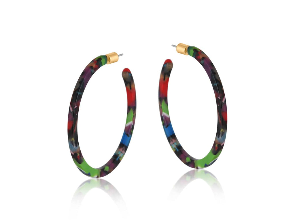 lusciousscarves Big Metal London Large Resin Hoop Earrings