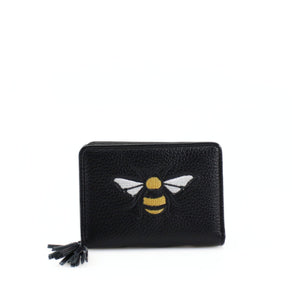 lusciousscarves Embroidered Bee Wallet Zip Purse