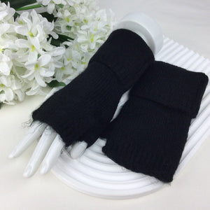 lusciousscarves Black Fingerless Gloves , Wrist Warmers available in 9 Colours.